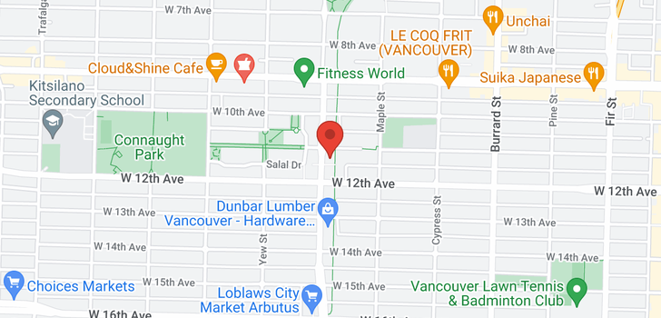 map of 4 2088 W 11TH AVENUE
